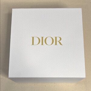 Authentic Dior Gift Box – 9x9x4 – Luxury White Textured Box + Dior Shipper